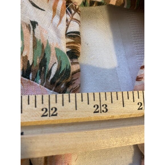 J. Jill Love Linen Womens Tropical Print V-Neck Top With 3/4 Sleeves Size L - Picture 6 of 7